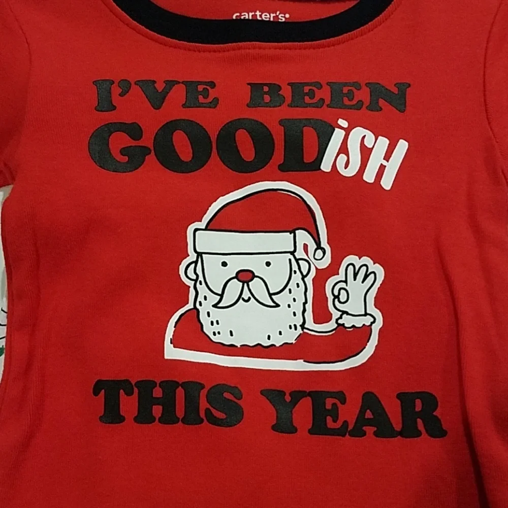 Carter's Christmas Santa Pajamas Toddler 18 months Boy Girl Pants Top Holiday
